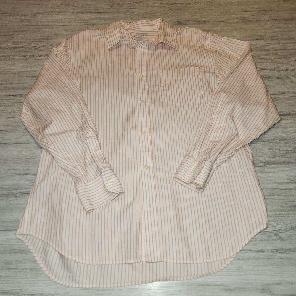 Banana Republic Classic Fit Long Sleeve Button Up Shirt Men's Size Large 16.5 L2